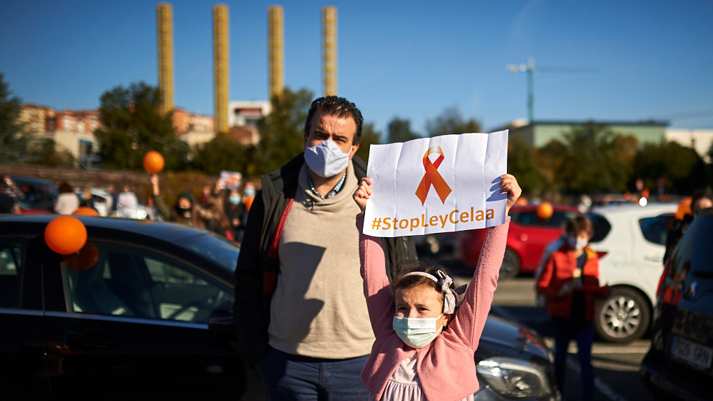           La gran marcha contra la 'Ley Celaá' en Pamplona: las imágenes de la protesta en favor de la libertad educativa
        
