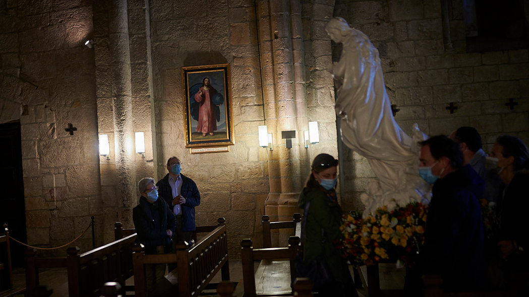¡Madre, ven!: las fotos de la llegada de la Virgen de Éfeso al monasterio de Leyre
