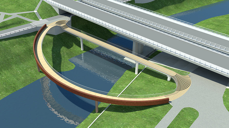 Proyecto de la nueva pasarela San Jorge-Biurdana.