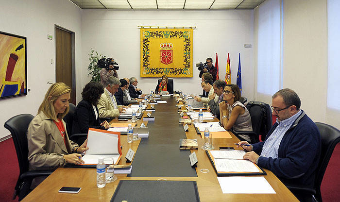 Reunión de la Mesa y Junta de portavoces del Parlamento de Navarra.