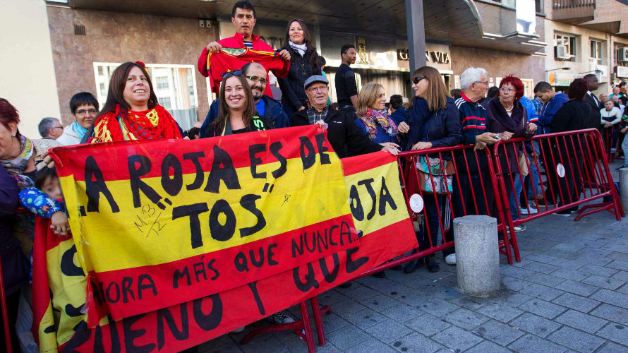 Aficionados de la selección española en Logroño. EFE.