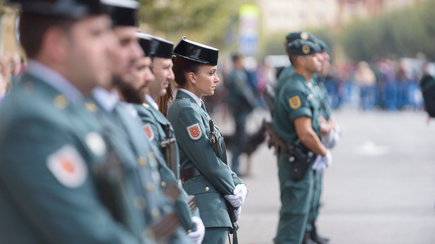 Dia del Pilar, 12 de octubre, Patrona de la Guardia Civil en Pamplona. PABLO LASAOSA