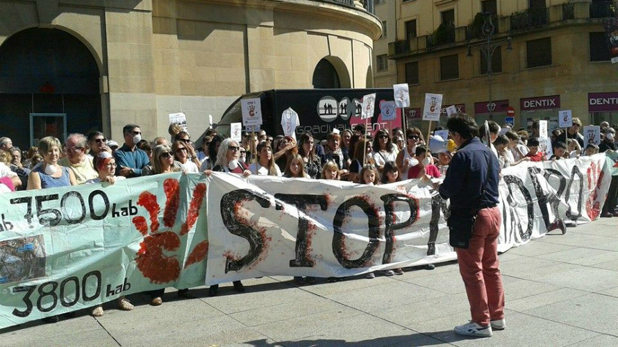 Protesta contra el matadero de Salinas celebrada el 22 de octubre de 2015.