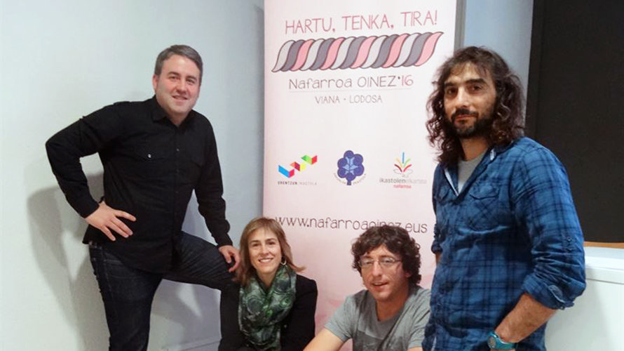 Organizadores del Nafarroa Oinez 2016 en Viana y Lodosa.