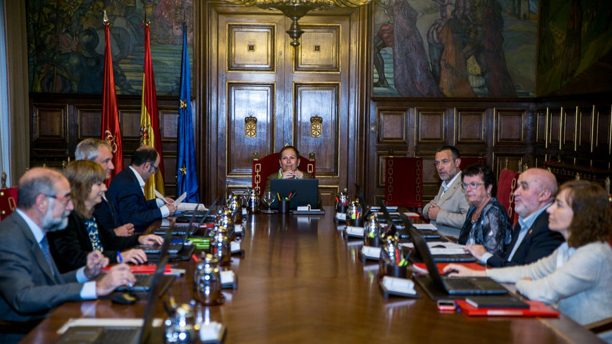 Sesión de Gobierno en el Salón de Sesiones del Palacio de Navarra. IÑIGO ALZUGARAY. -20