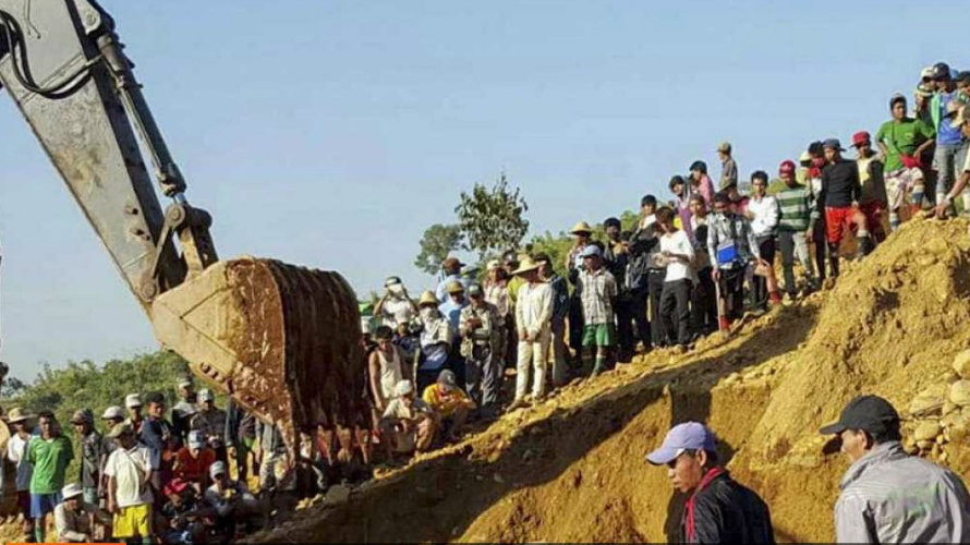 Desprendimiento de tierra en Birmania. TVE