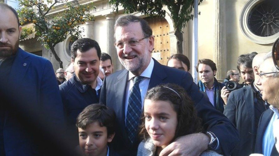 Rajoy a su llegada a Andalucía. EP.