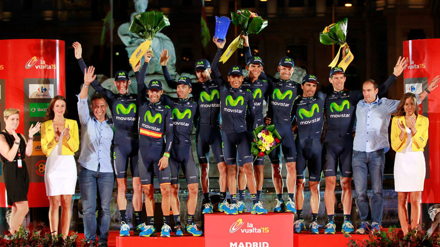 El Movistar Team fue el mejor equipo de la Vuelta 2015.