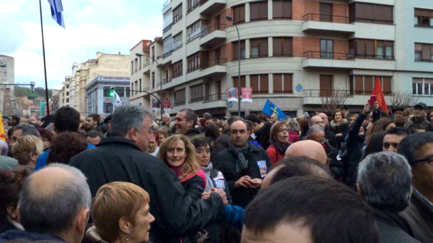Joseba Asirón, en la manifestación del domingo en Bilbao.