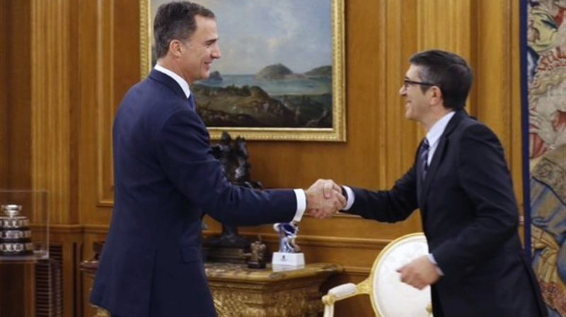 Felipe VI recibe a Patxi López. EP.