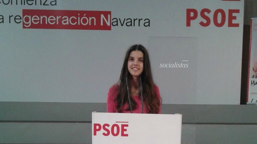 La secretaria general de Juventudes Socialistas de Burlada, Leyre Molinares.