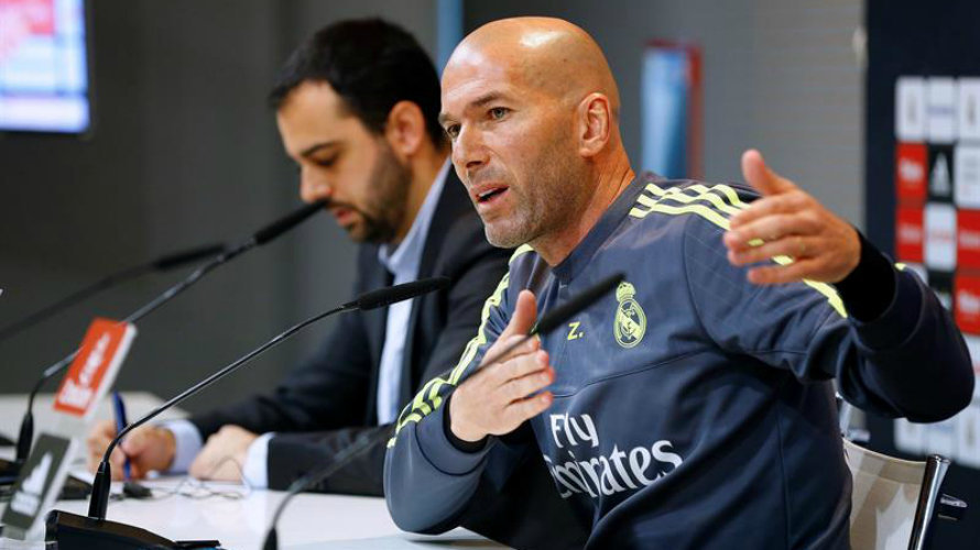 Zinedine Zidane en rueda de prensa. Efe.