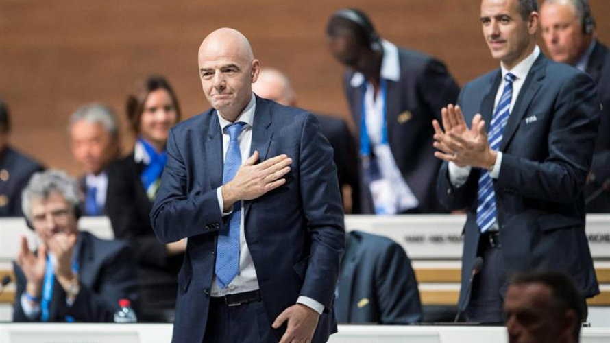 Giani Infantino agradece la confianza de la FIFA. Efe.