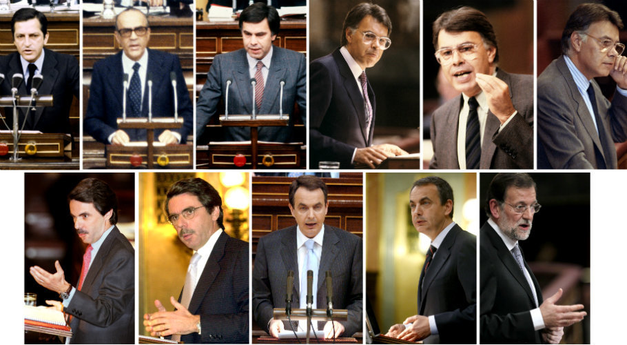 Todos los debates de investidura en España desde Suárez hasta Rajoy. 