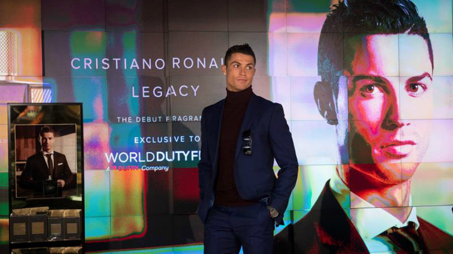 Cristiano Ronaldo presenta su nuevo perfume. Efe.