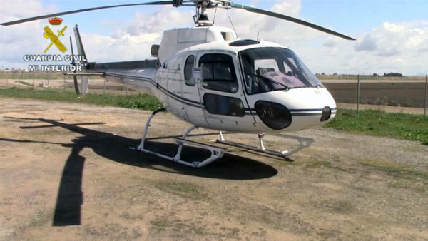 Desarticulada una red que empleaba helicópteros para introducir hachís en España (GC).