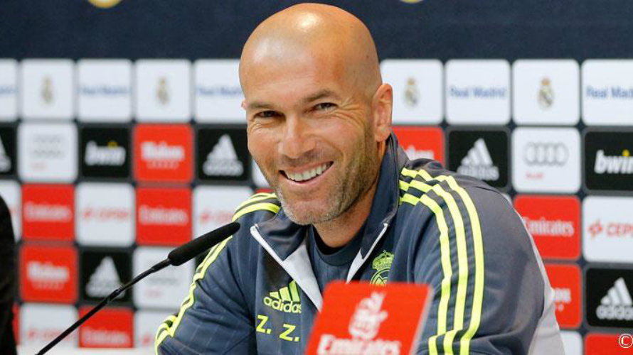 Zinedine Zidane en rueda de prensa. Web R. Madrid.