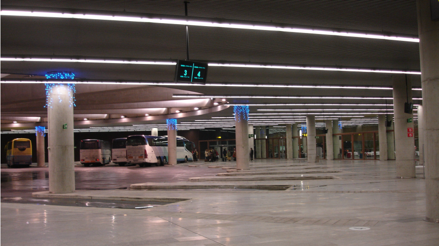 Interior Estación de autobuses de Pamplona