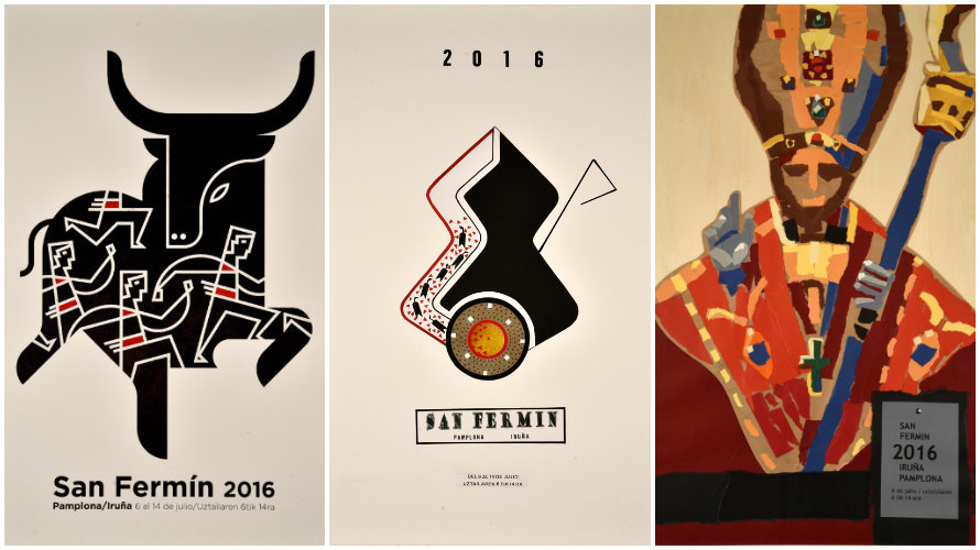 Estos son los tres carteles preferidos por los lectores de Navarra.com para San Fermín 2016.