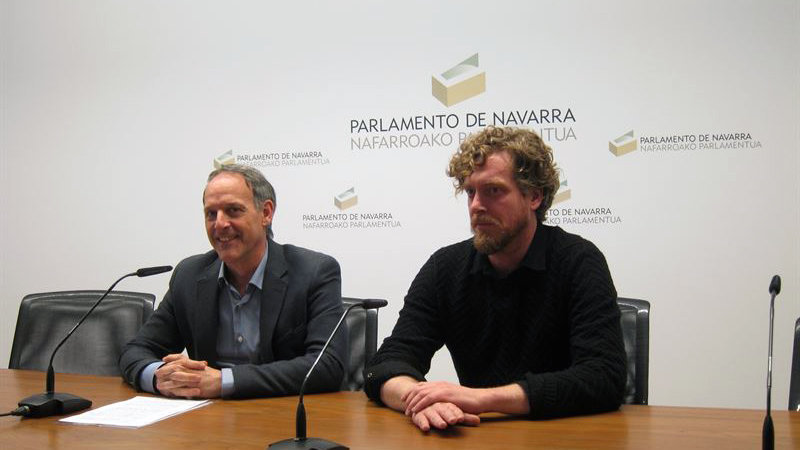 Adolfo Araiz y Maiorga Ramírez, parlamentarios de Bildu en Navarra. Europa Press.