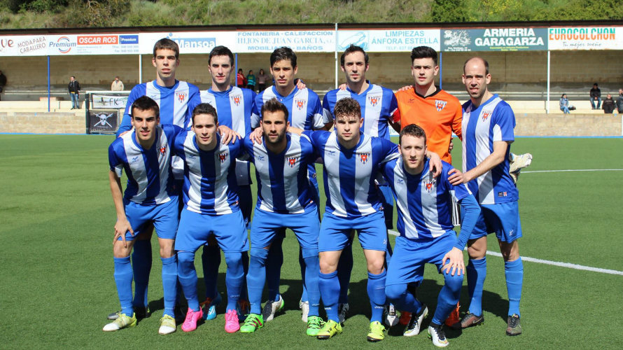 Equipo titular del Izarra ante el Burgos CF. Foto web Izarra.