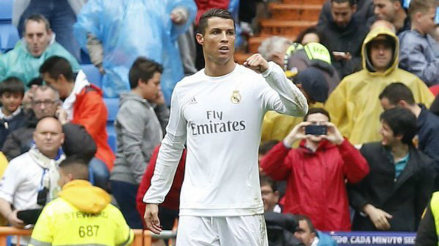 Ronaldo en el partido R. Madrid- Valencia. Lfp.