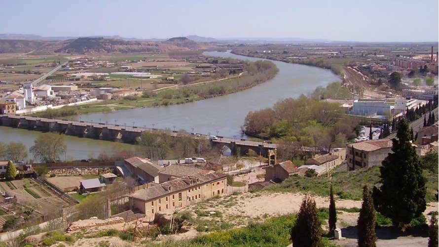 Imagen del Ebro, a su paso por Tudela. 