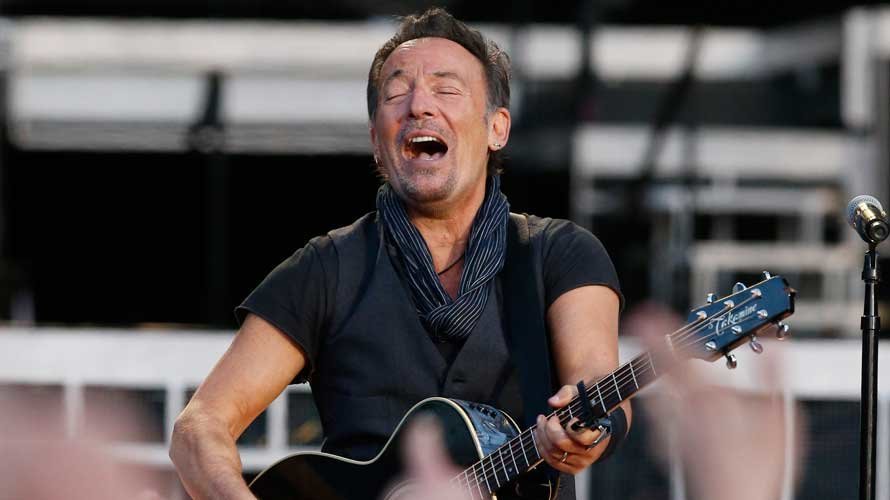 Bruce Springsteen durante su concierto en San Sebastián.