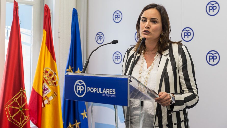 Cristina Sanz, portavoz del PPN, hace balance del acto de entrega del Premio Príncipe de Viana.(3). IÑIGO ALZUGARAY