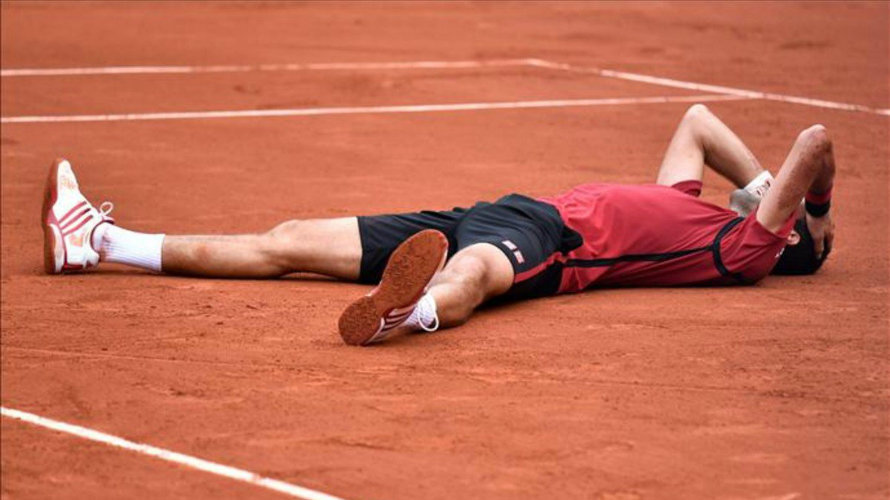 Djokovic celebra su triunfo. Twitter.