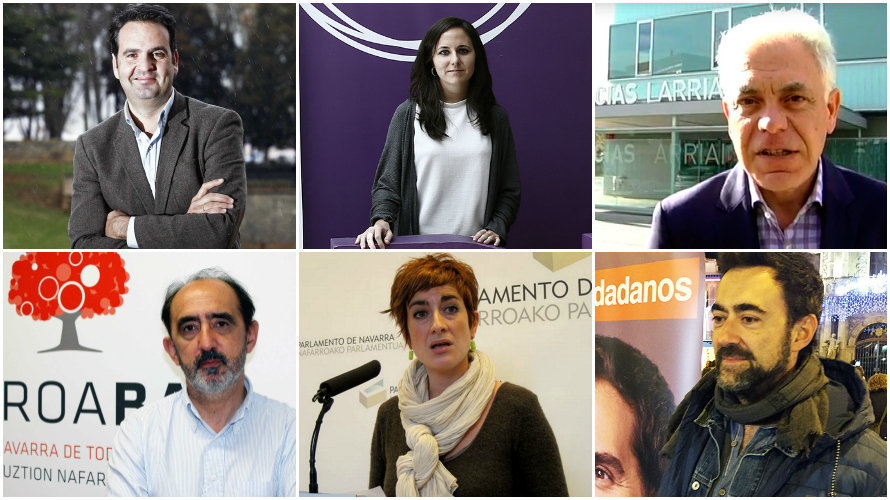 Íñigo Alli (UPN), Ione Belarra (Podemos), Jesús Mª Fernández (PSOE); Daniel Innerarity (Geroa Bai); Bakartxo Ruiz (Bildu) y Ramón Romero (Ciudadanos) son los candidatos al Congreso en Navarra. 