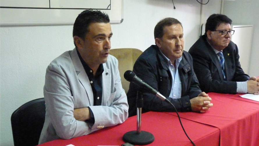 González, Del Amo y Ruano en rueda de prensa.