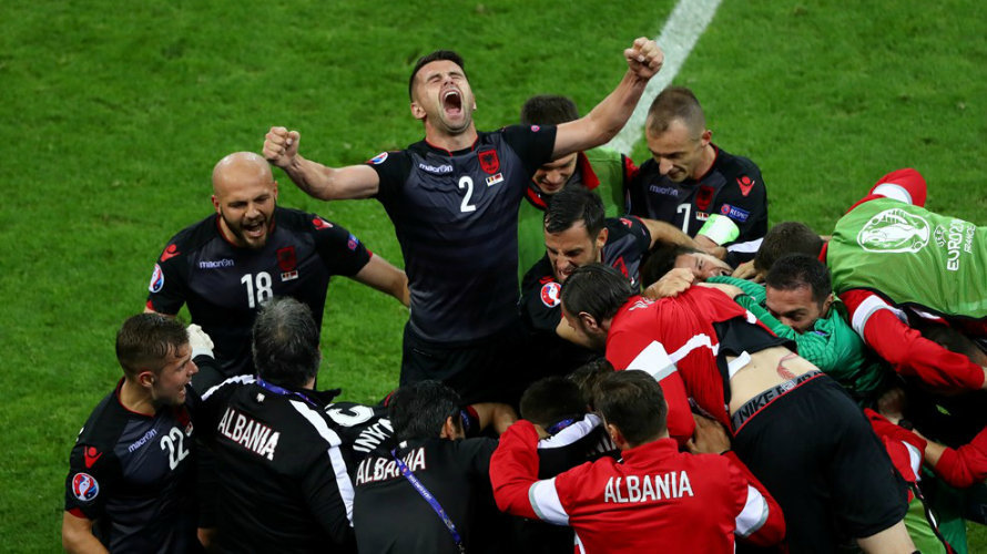 Albania sorprende con un triunfo ante Rumanía. Foto Uefa.com
