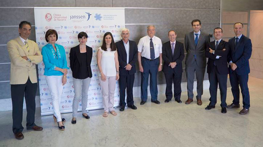 Participantes en el foro &#39;Avances en Onco-Hematología&#39; organizado por el Aula de Innovación Terapéutica Farmacológica, la Clínica Universidad de Navarra y la farmacéutica Janssen