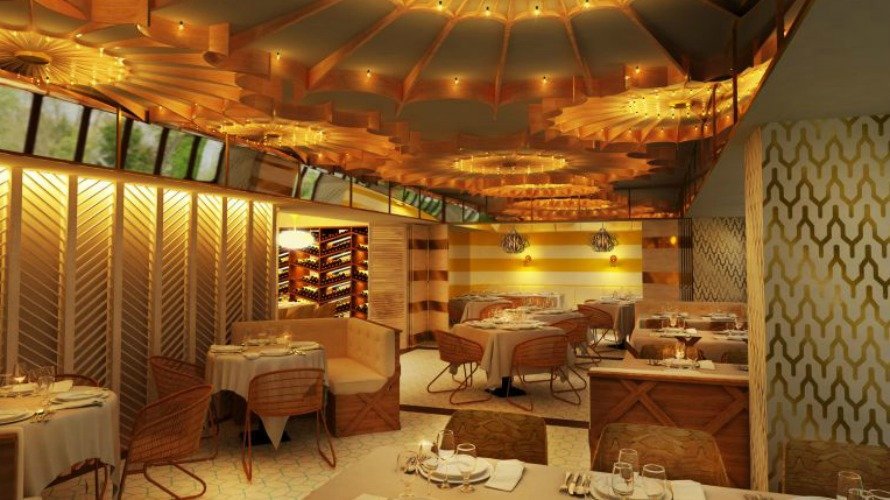 Imagen del restaurante Benares, de Madrid, por el que la empresa navarra ID Domótica recibe el premio a la mejor instalación domótica.