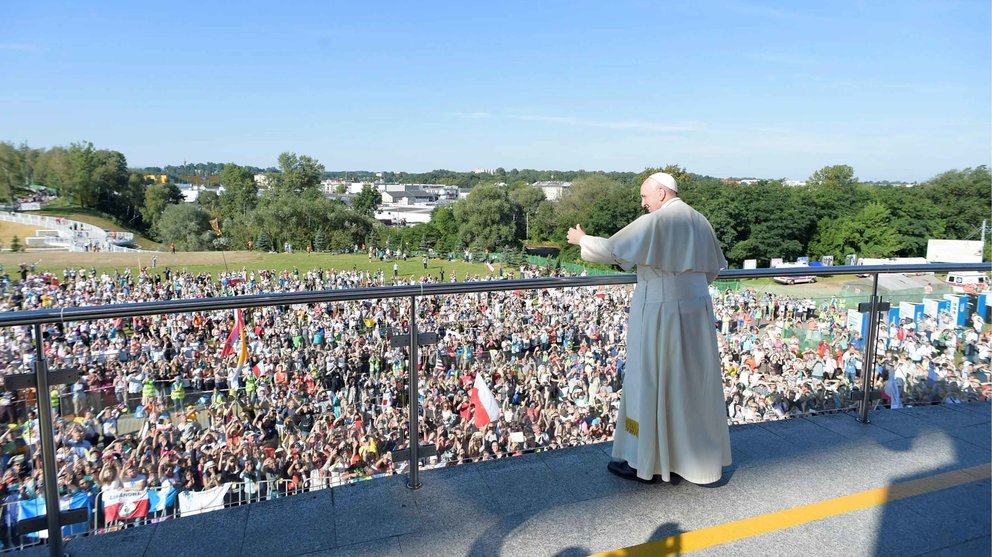El Papa Francisco realiza la misa principal de la Jornada Mundial de la Juventud en el templo dedicado a san Juan Pablo II en Cracovia. REUTERS