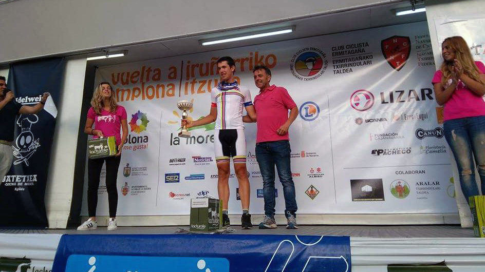 El vencedor de la etapa, Oier Lazkano.
