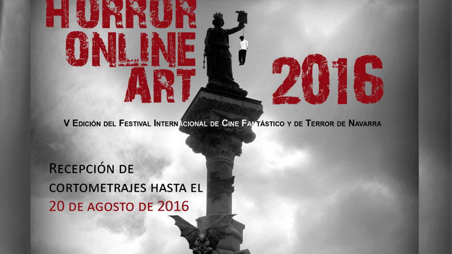 Cartel del V  Festival Internacional de Cine Fantástico y de Terror Horror Online Art de Navarra.