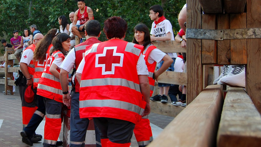 Imagen de archivo del dispositivo de Cruz Roja en fiestas de Tafalla 2015