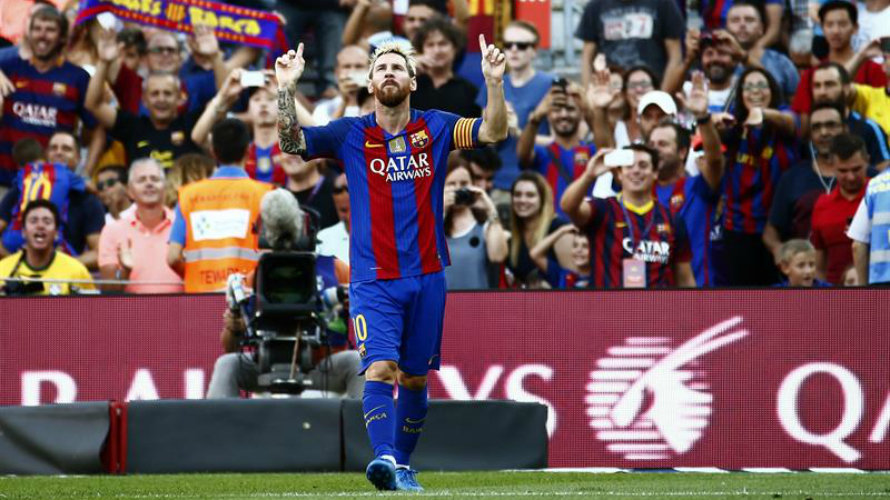 Messi fue el mejor del Barça en el Nou Camp. Efe.