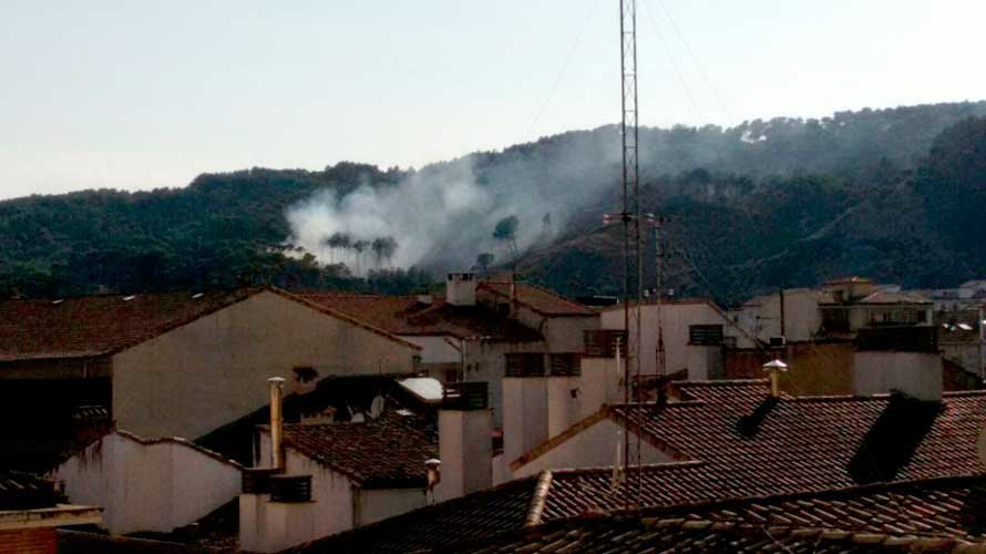 Zona del monte Santa Bárbara afectada por el incendio. TWITTER
