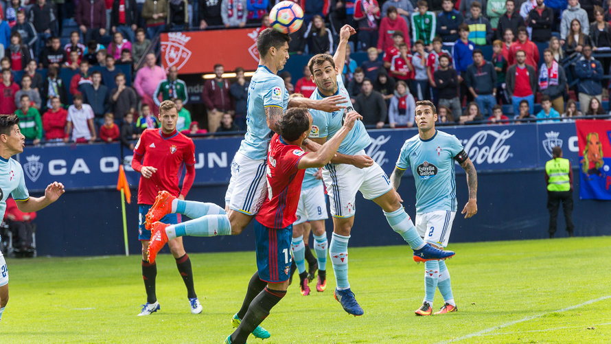 Partido entre Osasuna y Celta (0-0) correspondiente a la cuarta jornada de La Liga Santander disputado en el estadio de El Sadar. IÑIGO ALZUGARAY (1)