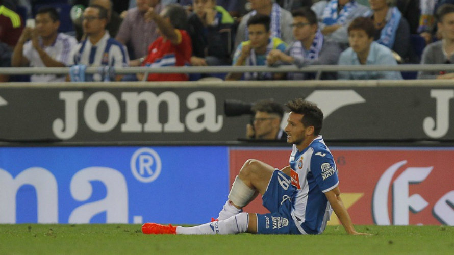 El argentino Pablo Piatti, lesionado en Cornellá El Prat.  Foto web RCD Espanyol.