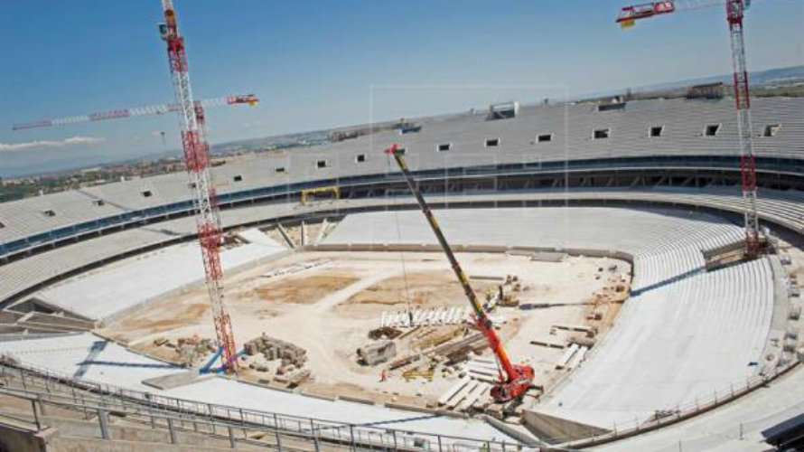 Imagen del estadio de la Peineta en construcción. Efe.