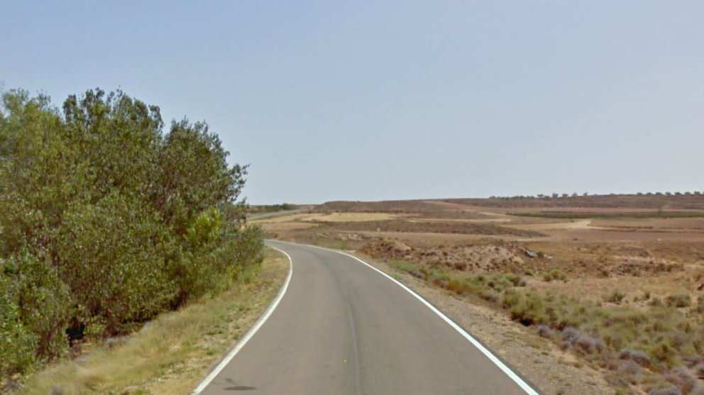 Carretera secundaria NA-6900 en su tramo de Tudela, donde se han accidentado dos motoristas