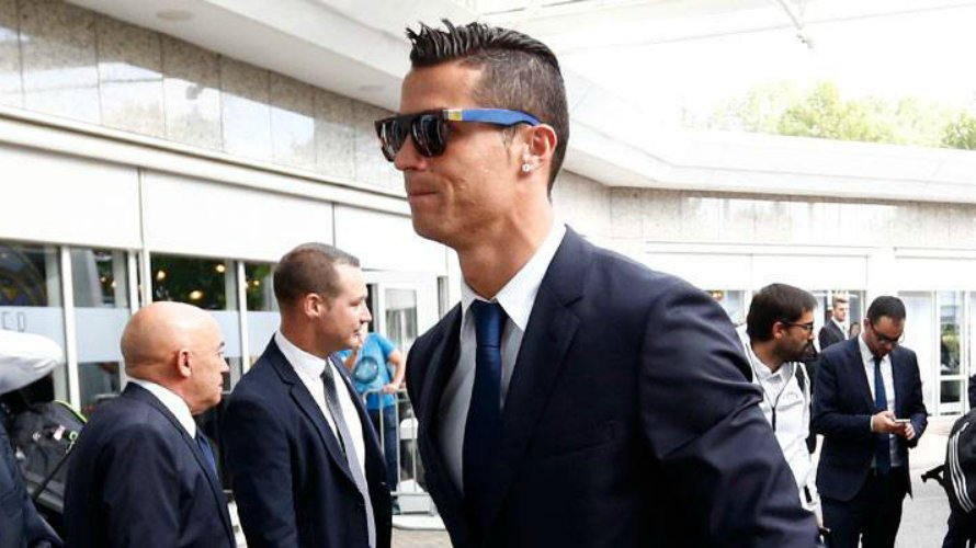 Llegada de Cristiano Ronaldo a Alemania. Foto web Real Madrid.