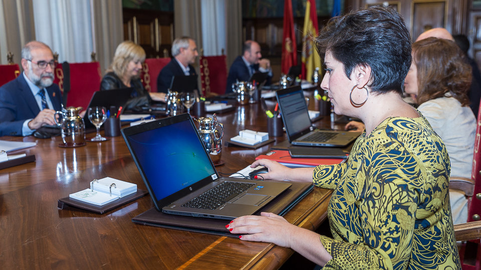 María Solana, portavoz del Ejecutivo en la sesión de Gobierno (1). IÑIGO ALZUGARAY
