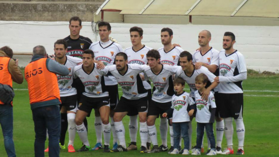 Equipo titular del Tudelano ante el Palencia. Foto web CD Tudelano.