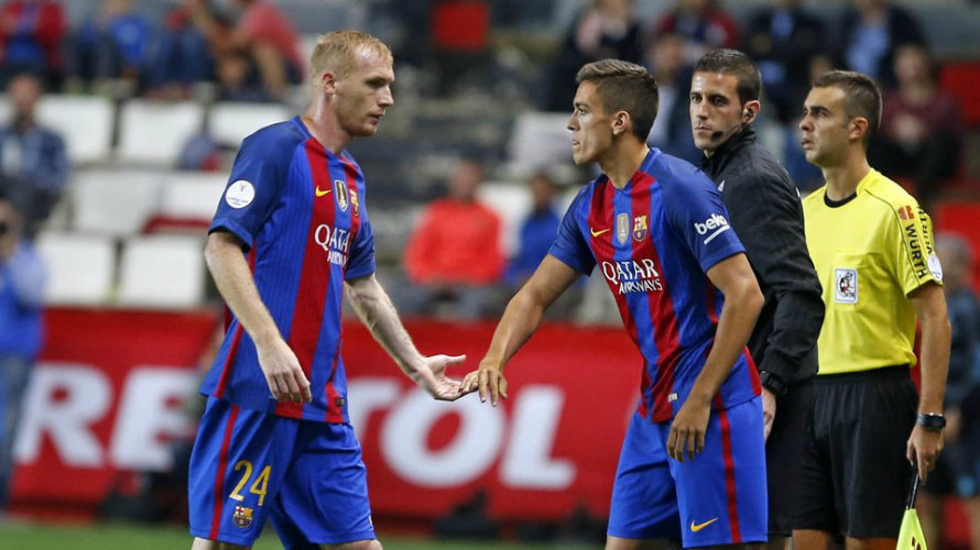 Mathieu es sustituído. Foto web FC Barcelona.