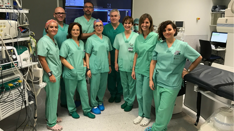 Los profesionales del área clínica del corazón del Complejo Hospitalario Navarra (CHN), que han comenzado a implantar con éxito los primeros marcapasos sin cables.